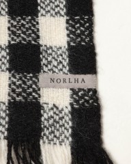 NORLHAヤクウール スモールチェック 大判ストール【Nomad Nets Small Square】mb_06l