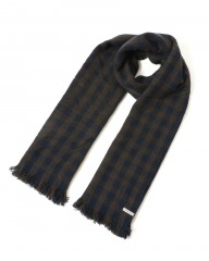 NORLHAヤクウール スモールチェック 大判ストール【Nomad Nets Small Square】mb_c1