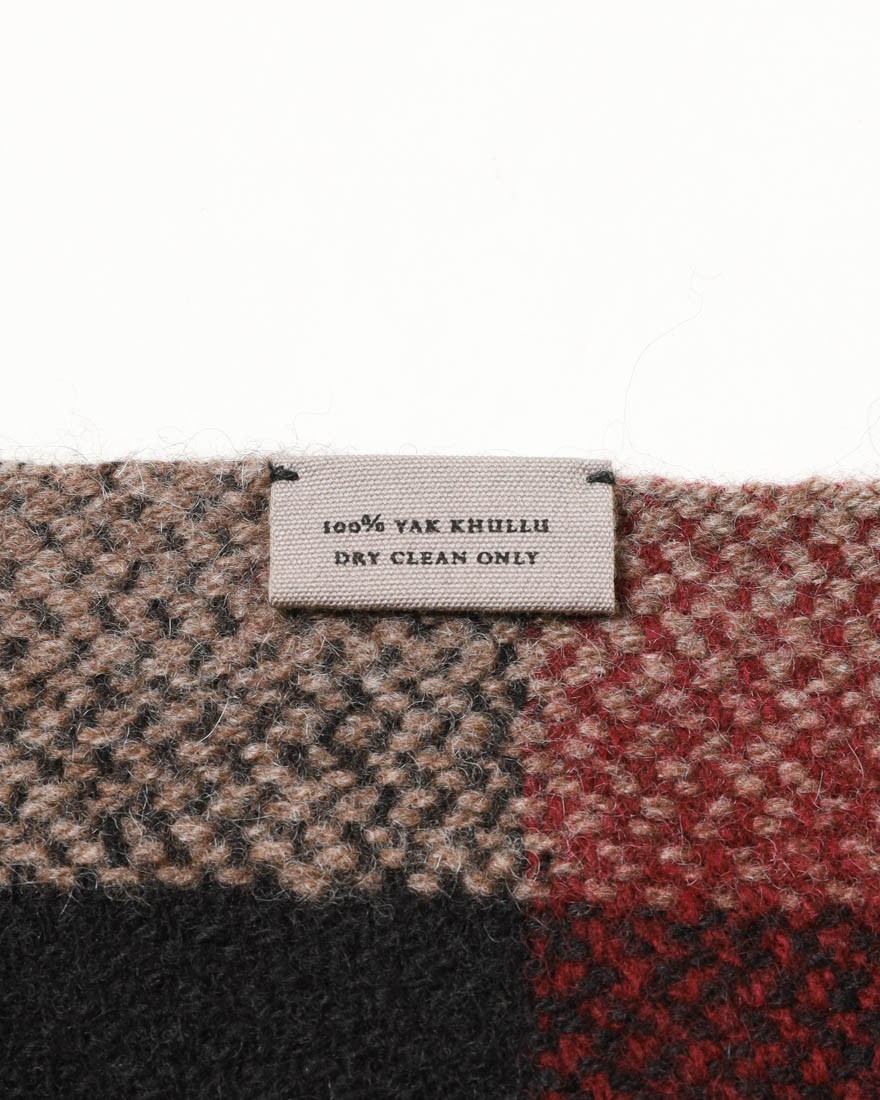 NORLHAヤクウール チェック 大判ストール【Nomad Nets Wide Chic】07l