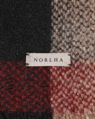 NORLHAヤクウール チェック 大判ストール【Nomad Nets Wide Chic】mb_05l