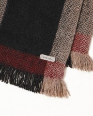 NORLHAヤクウール チェック 大判ストール【Nomad Nets Wide Chic】mb_06l