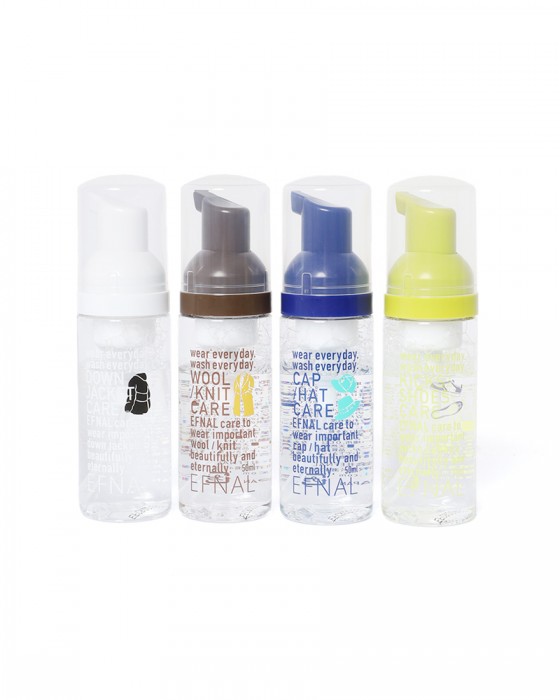 EFNALcare衣料用洗剤スターター＆トラベルセット（ポーチ付き）【水のいらない4種の専用洗剤/50ml×4本】06l