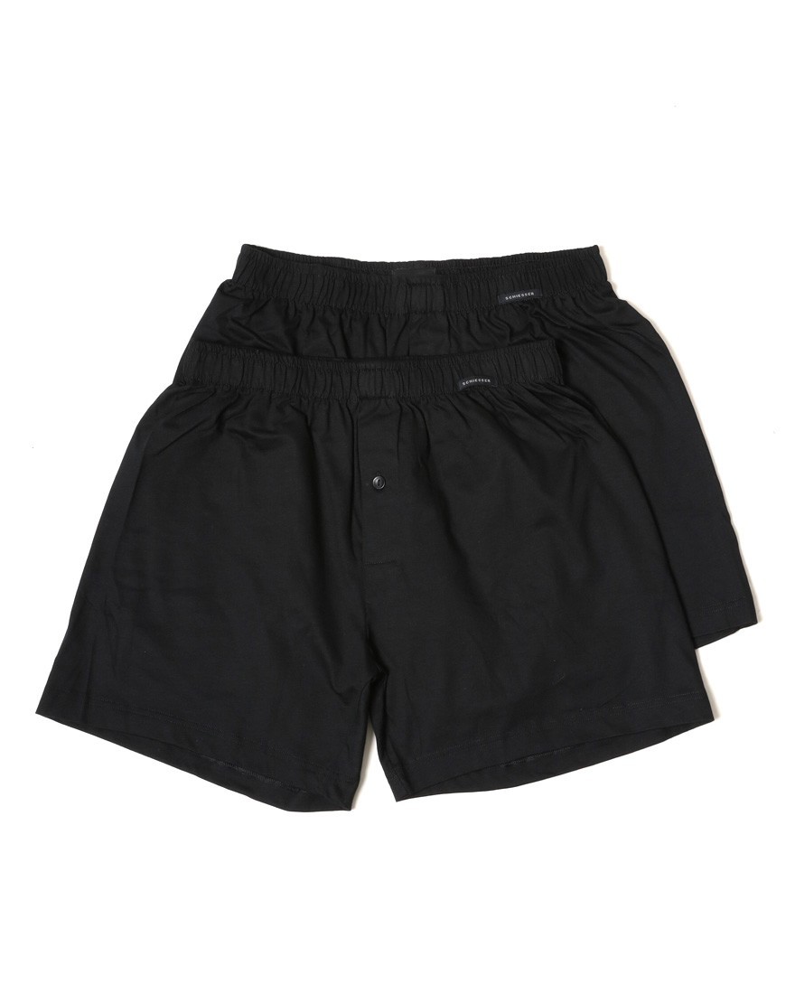 Schiesser2パック ソリッドカラー ジャージートランクス【BOXERSHORTS】ma