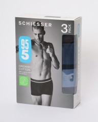 Schiesser95/5 リブカラーアソート 3パック ストレッチショーツ【95/5】mb_12l