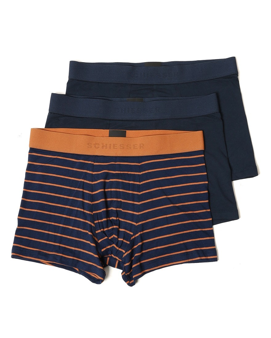 Schiesserボーダーアソート 3パック ストレッチショーツ【95/5】ma