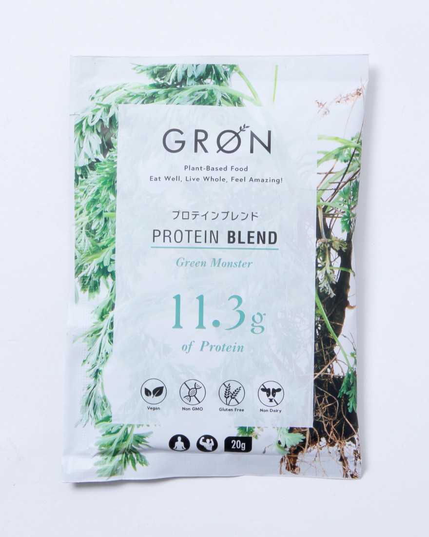 GROEN※ワケあり※プロテインブレンド 20g×12袋【グリーンモンスター/レッドヒート】07l