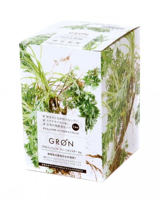 GROEN※ワケあり※プロテインブレンド 20g×12袋【グリーンモンスター/レッドヒート】c0