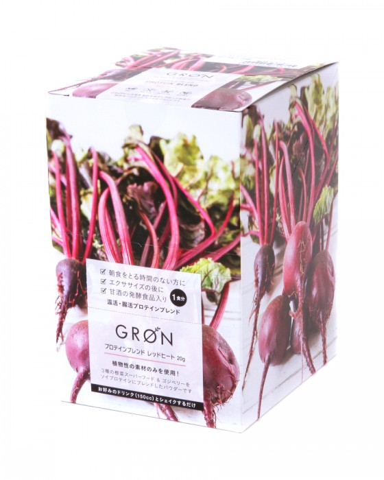 GROEN※ワケあり※プロテインブレンド 20g×12袋【グリーンモンスター/レッドヒート】ma