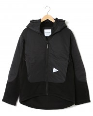 and wander（アンドワンダー）中綿フリースジャケット【top fleece jacket】