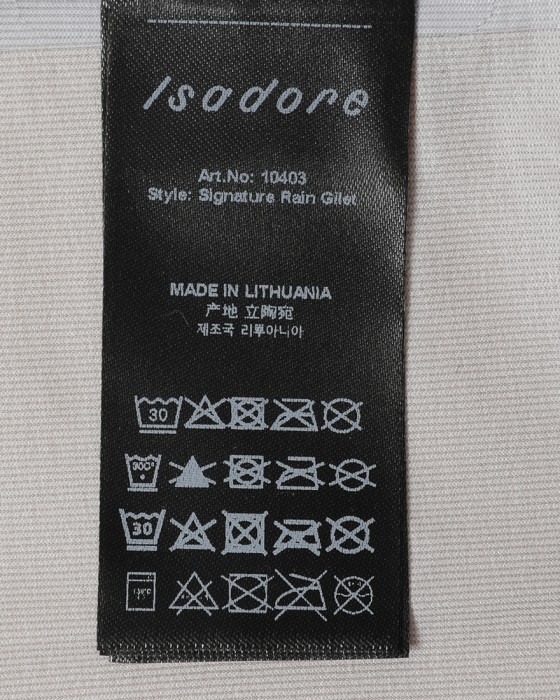 Isadoreレインジレ【Signature Rain Gilet2.0】21l