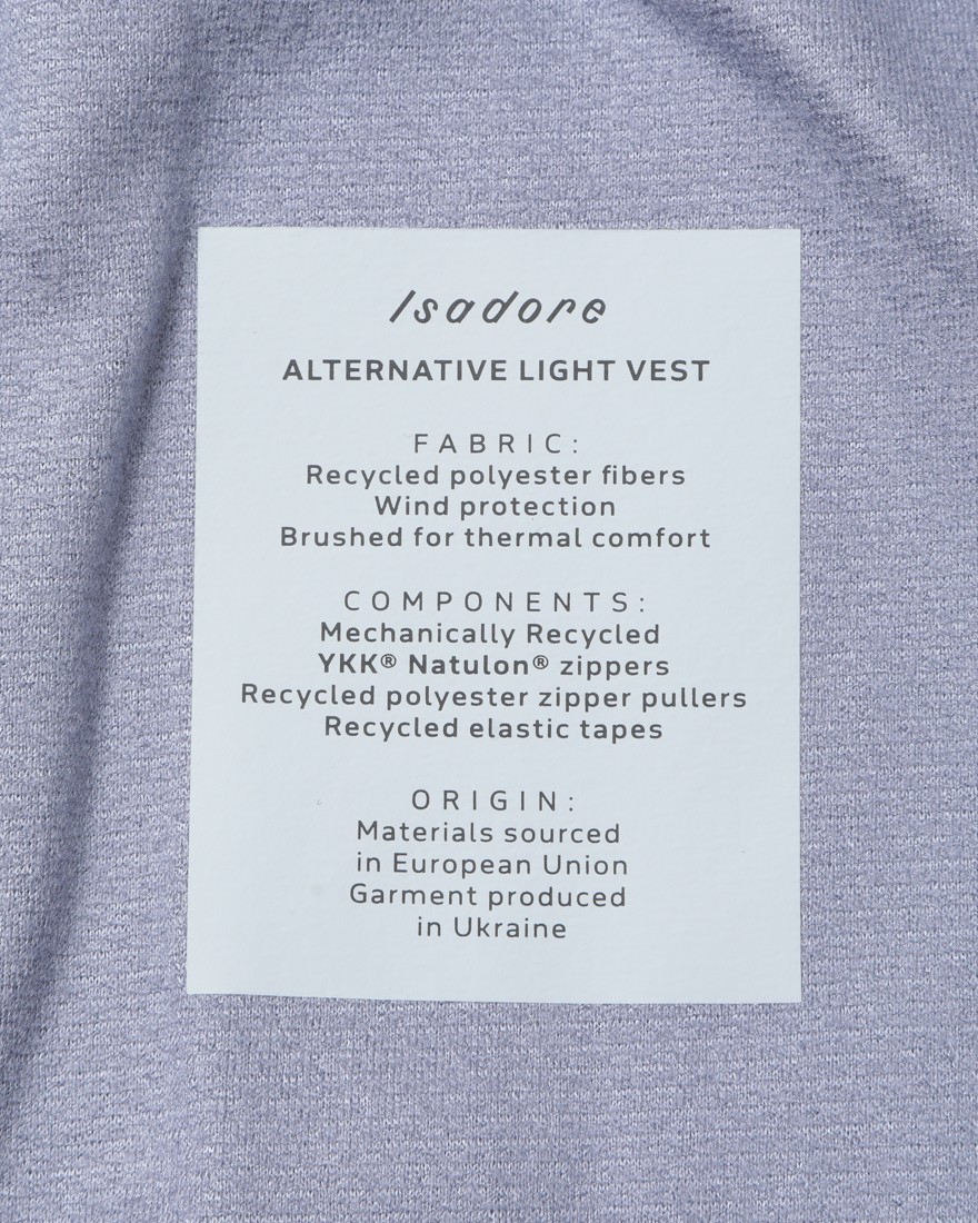 Isadoreレディース裏起毛ベスト【Alternative Light Vest】18l