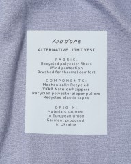 Isadoreレディース裏起毛ベスト【Alternative Light Vest】mb_18l