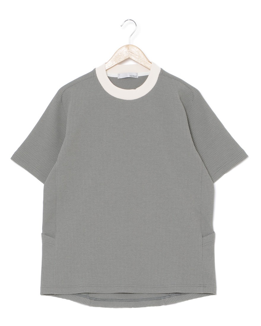 narifuriマルチワッフルクルーネックTシャツ【NF1174】c1
