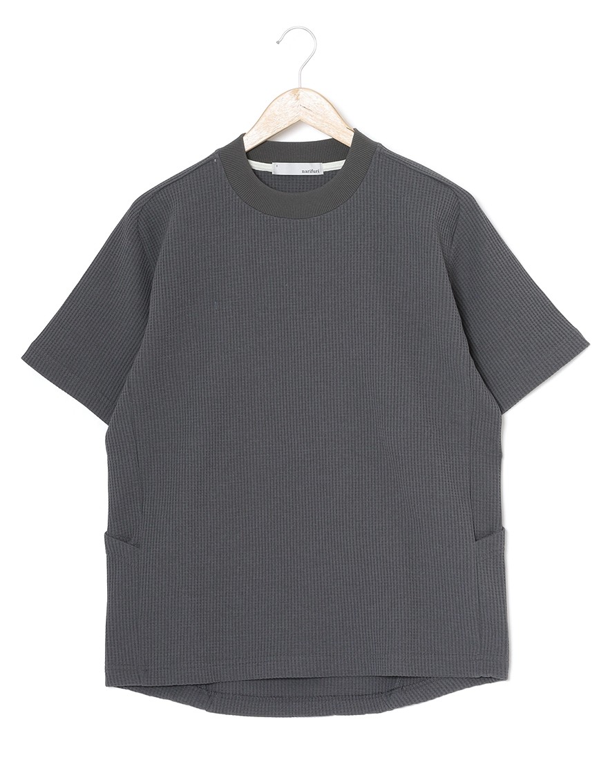 narifuriマルチワッフルクルーネックTシャツ【NF1174】c4