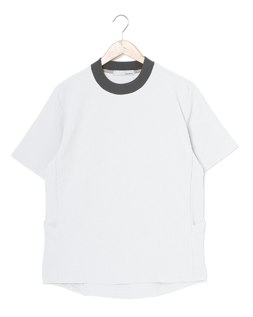 narifuriマルチワッフルクルーネックTシャツ【NF1174】c5
