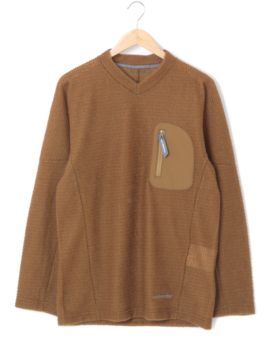 代引可】 and wander アンドワンダー alpha direct pullover