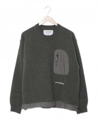 and wander(アンドワンダー)シェットランドウールセーター【Shetland wool sweater】