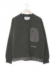 and wander（アンドワンダー）シェットランドウールセーター【Shetland wool sweater】