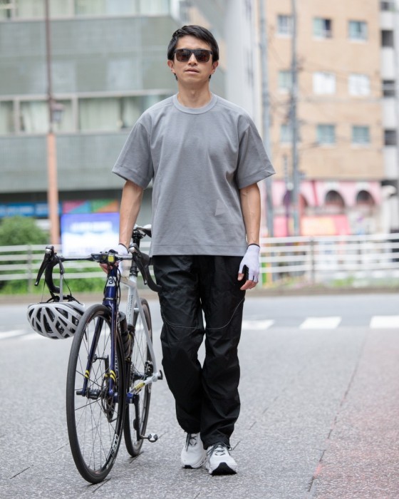 吸水速乾ポンチTシャツ【UV cut dry SS T】｜and wander（アンド 