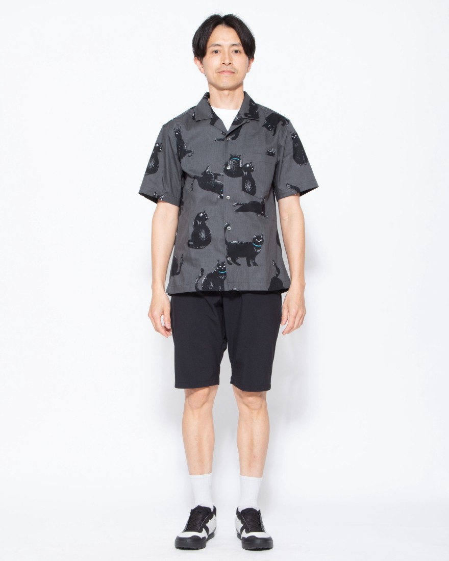 rin projectコットン サイクル 開襟シャツ【シャノアシャツ/2296】01l