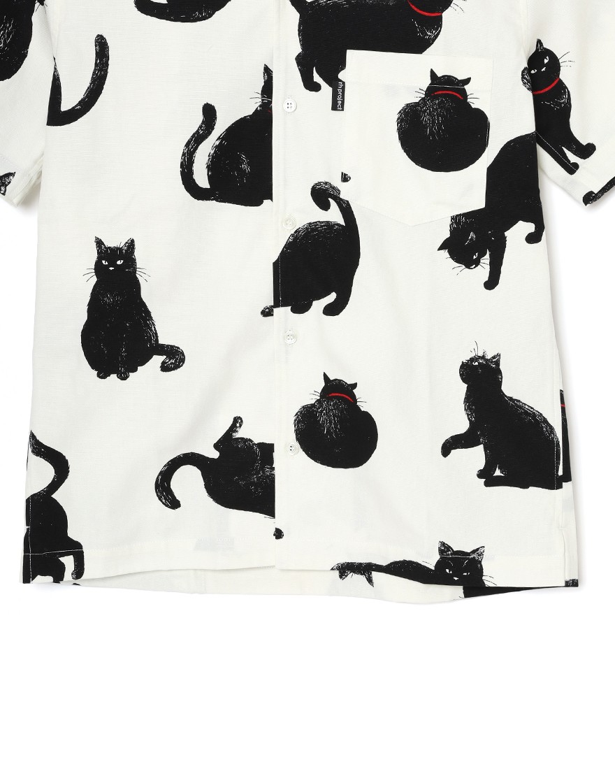 rin projectコットン サイクル 開襟シャツ【シャノアシャツ/2296】07l