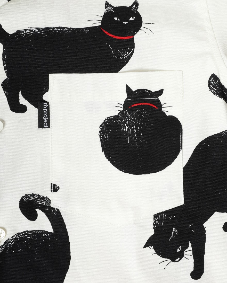 rin projectコットン サイクル 開襟シャツ【シャノアシャツ/2296】14l