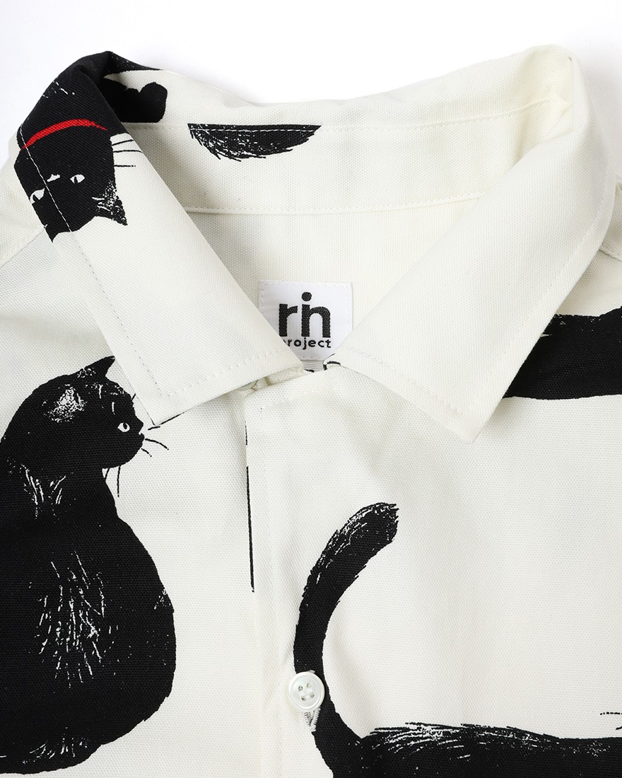 rin projectコットン サイクル 開襟シャツ【シャノアシャツ/2296】18l
