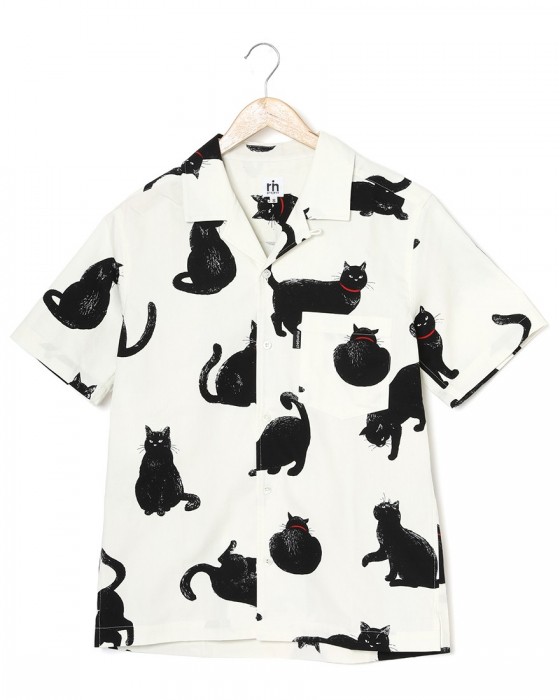 rin projectコットン サイクル 開襟シャツ【シャノアシャツ/2296】ma