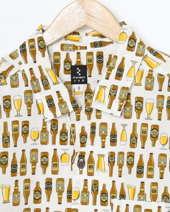 rin projectコットン サイクル 開襟シャツ【BEER/2279】07l