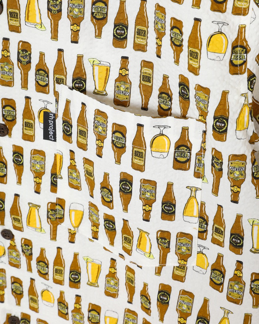 rin projectコットン サイクル 開襟シャツ【BEER/2279】08l