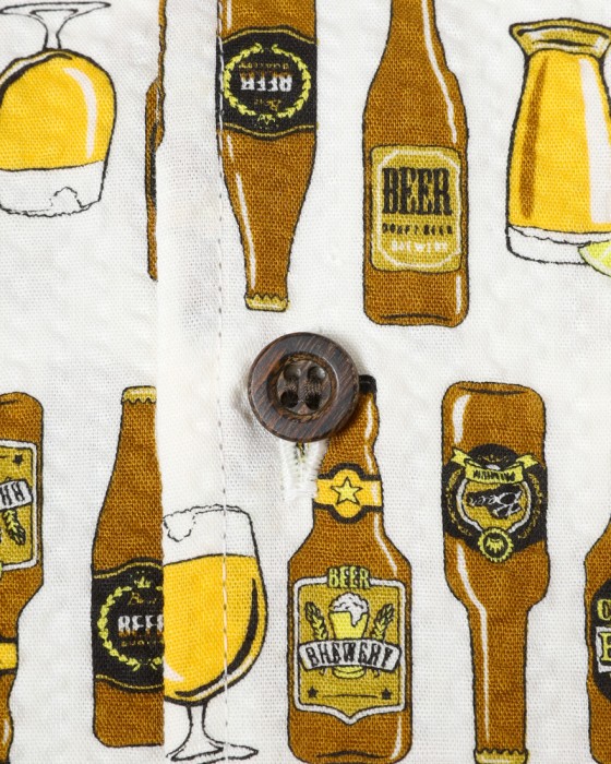 rin projectコットン サイクル 開襟シャツ【BEER/2279】11l