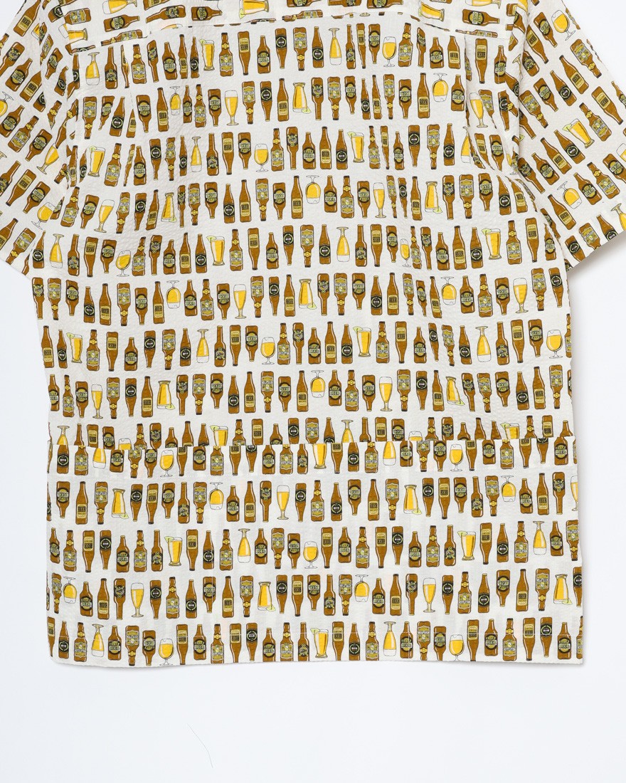 rin projectコットン サイクル 開襟シャツ【BEER/2279】13l