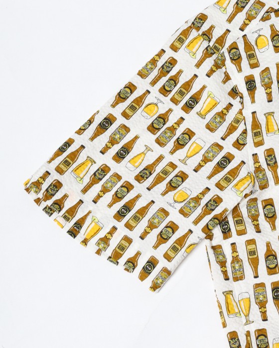 rin projectコットン サイクル 開襟シャツ【BEER/2279】19l