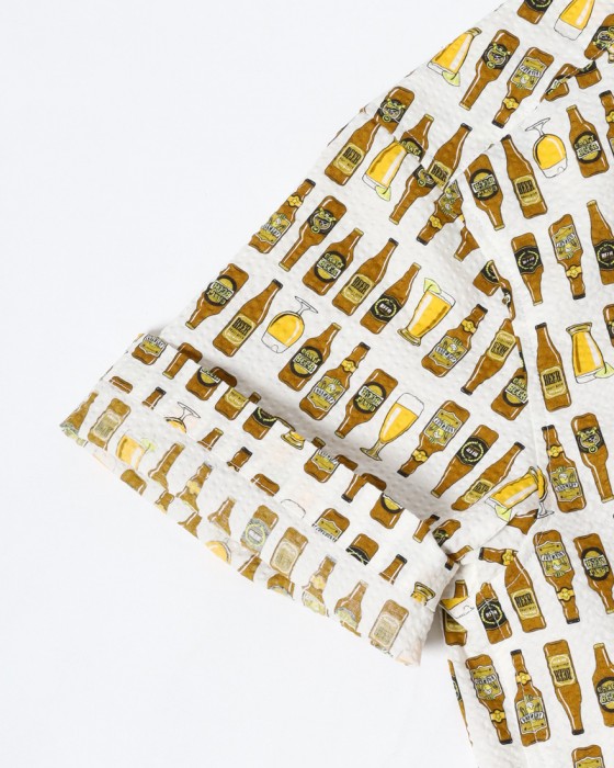 rin projectコットン サイクル 開襟シャツ【BEER/2279】20l