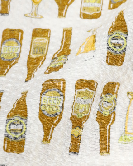 rin projectコットン サイクル 開襟シャツ【BEER/2279】22l