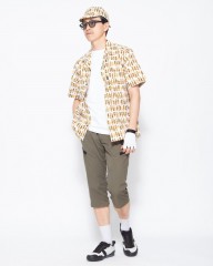 rin projectコットン サイクル 開襟シャツ【BEER/2279】mb_ma