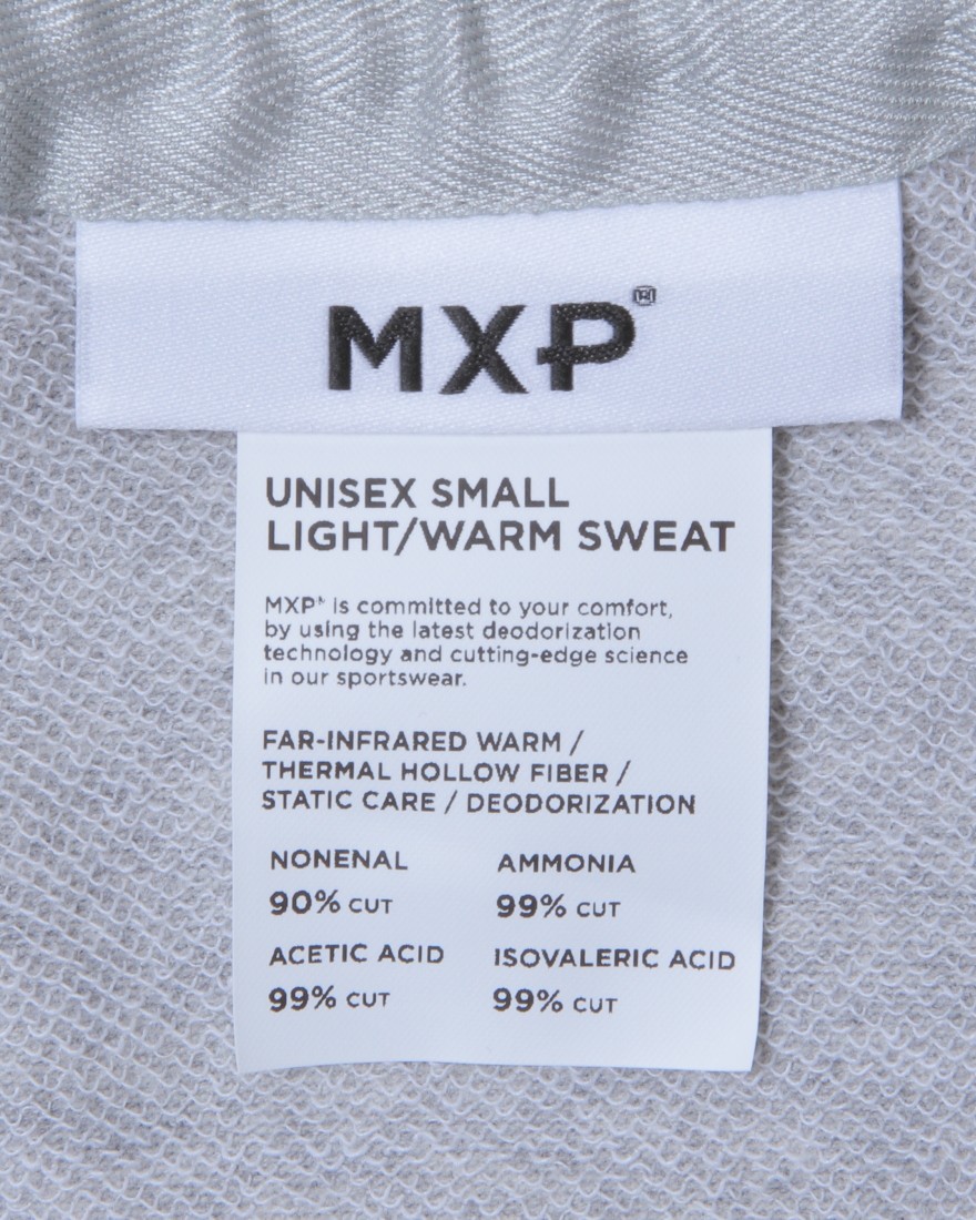軽量フルジップスタンドカラーウォームスウェット【LIGHT WARM SWEAT/FULL ZIP STAND  COLLAR】｜MXP（エムエックスピー）｜TOKYOlife