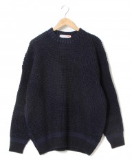 melple（メイプル）ローゲージクルーネックニット【Monterey Fishermans knit】