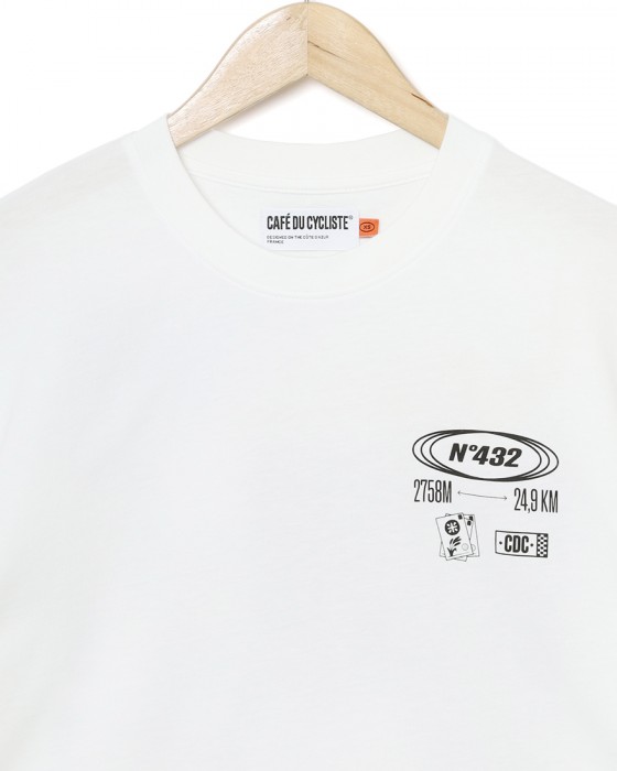 Cafe du Cyclisteユニセックス オーガニックコットン Tシャツ【COL STELVIO/コル・ステルヴィオ】05l