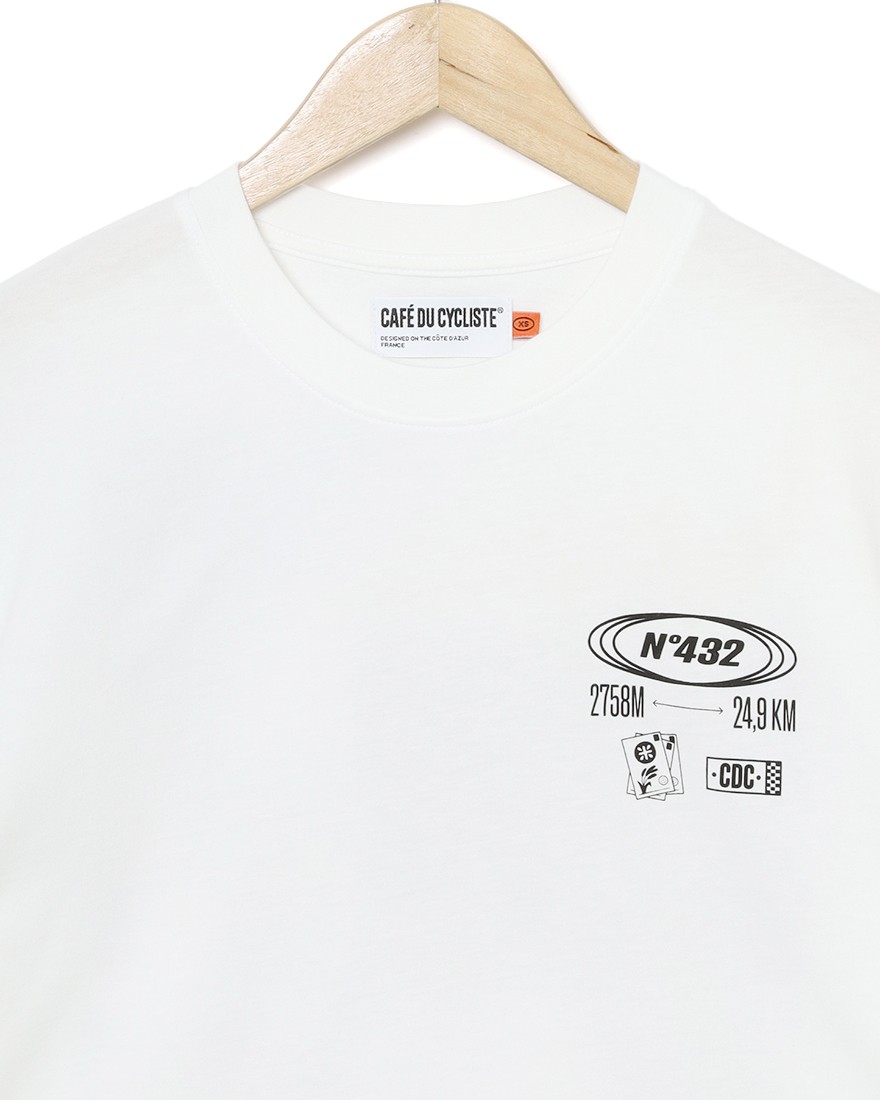 Cafe du Cyclisteユニセックス オーガニックコットン Tシャツ【COL STELVIO/コル・ステルヴィオ】05l