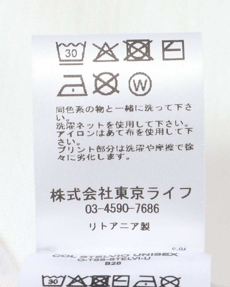 Cafe du Cyclisteユニセックス オーガニックコットン Tシャツ【COL STELVIO/コル・ステルヴィオ】16l