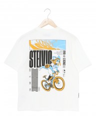 Cafe du Cyclisteユニセックス オーガニックコットン Tシャツ【COL STELVIO/コル・ステルヴィオ】mb_04l