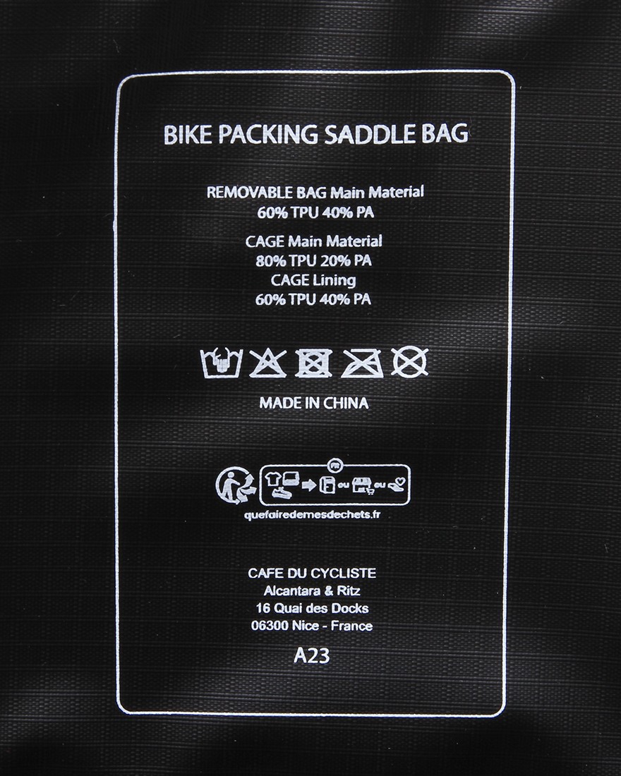 大型サドルバッグ【Bikepacking Saddle Bag 10L】｜Cafe du
