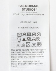 PAS NORMAL STUDIOSネックウォーマー【Logo Merino Knit Necktube】mb_10l