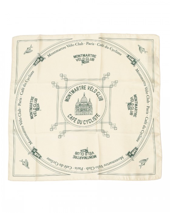 Cafe du Cyclisteシルク ネックスカーフ【CARRE DE SOIE MVC】04l