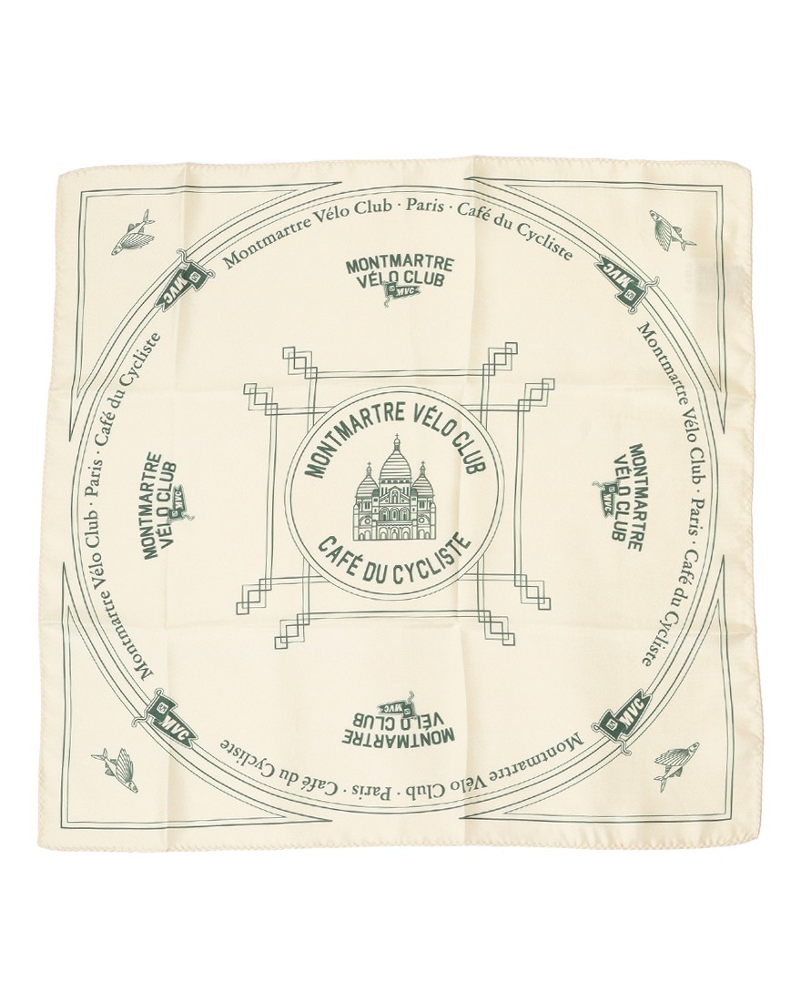 Cafe du Cyclisteシルク ネックスカーフ【CARRE DE SOIE MVC】04l