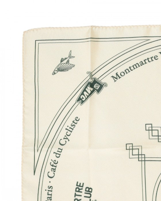 Cafe du Cyclisteシルク ネックスカーフ【CARRE DE SOIE MVC】05l