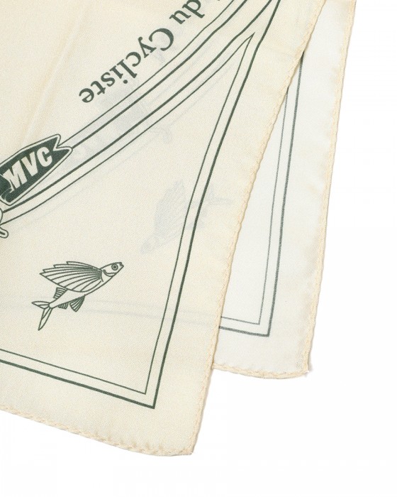 Cafe du Cyclisteシルク ネックスカーフ【CARRE DE SOIE MVC】06l