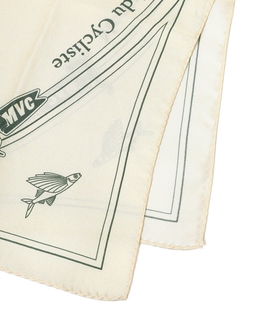 Cafe du Cyclisteシルク ネックスカーフ【CARRE DE SOIE MVC】06l