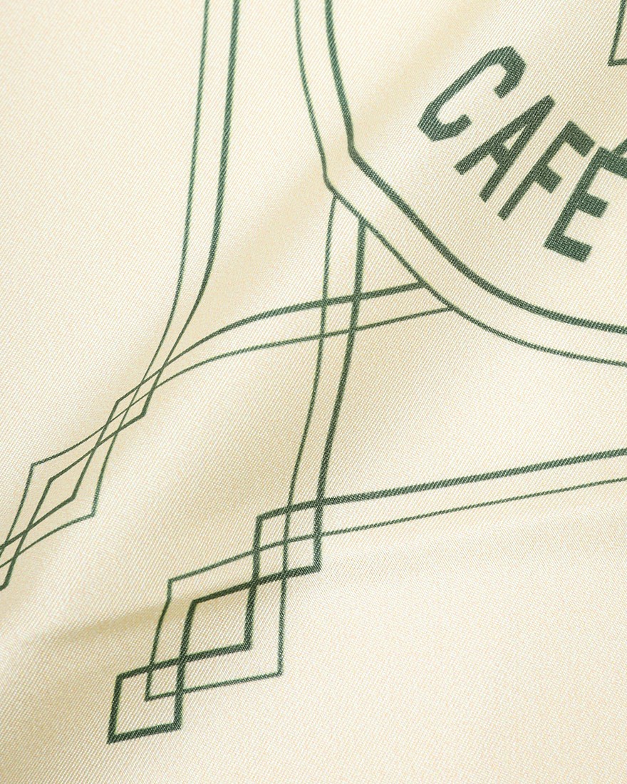 Cafe du Cyclisteシルク ネックスカーフ【CARRE DE SOIE MVC】07l